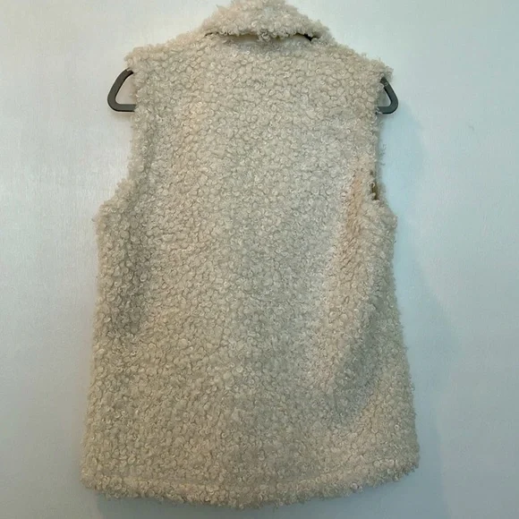 SOFT SURROUNDING TEDDY BEAR VEST WOMEN SIZE S IVORY SLEEVESLESS - Picture 3 of 12